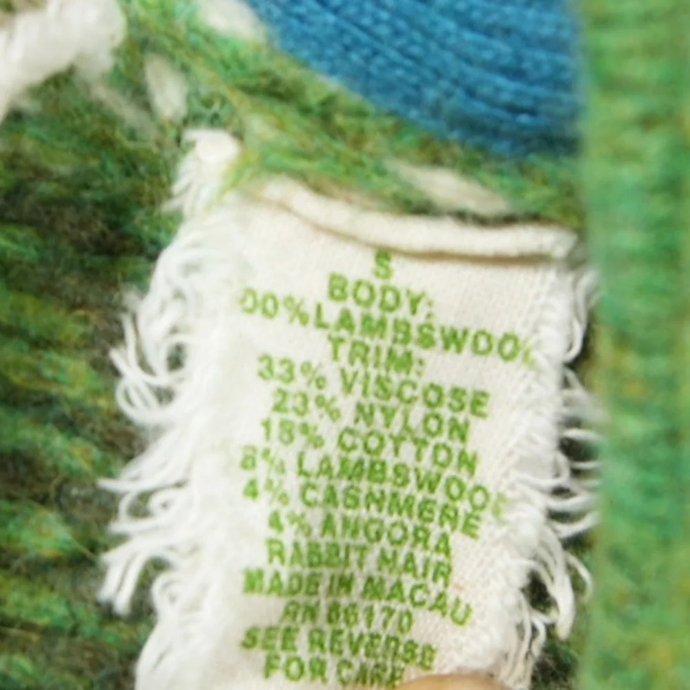 Sparrow Fair Isle Lambswool Angora Blend Knit Longline Women Cardigan Coat S